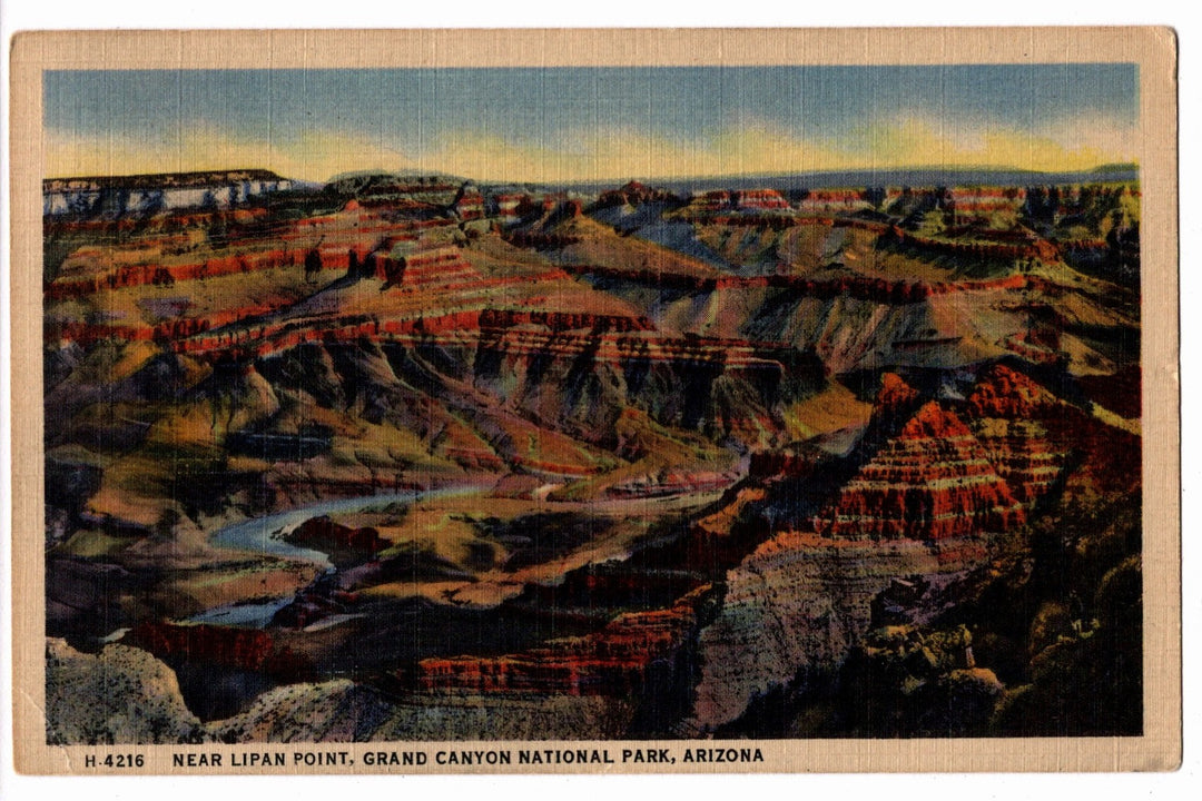 Vintage postcard of the Grand Canyon National Park, Arizona