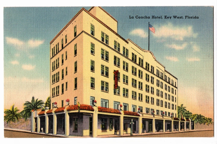 1941 La Concha Hotel Key West Florida Vintage Postcard