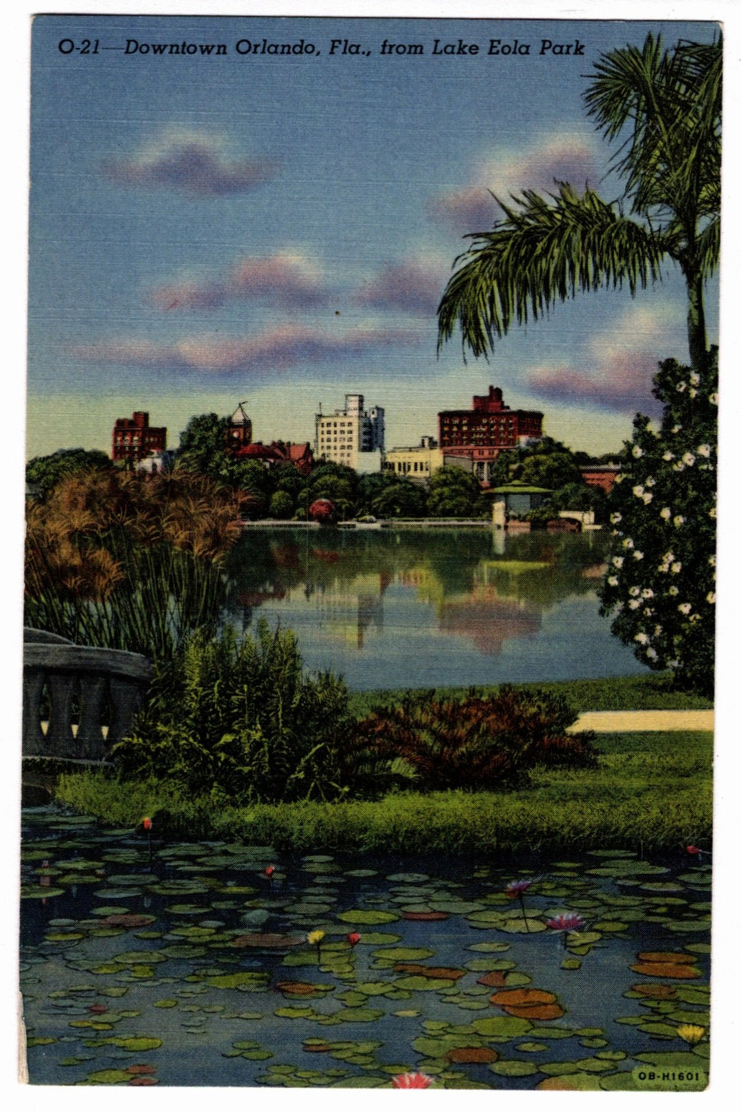1940 Downtown Orlando Florida Vintage Postcard.