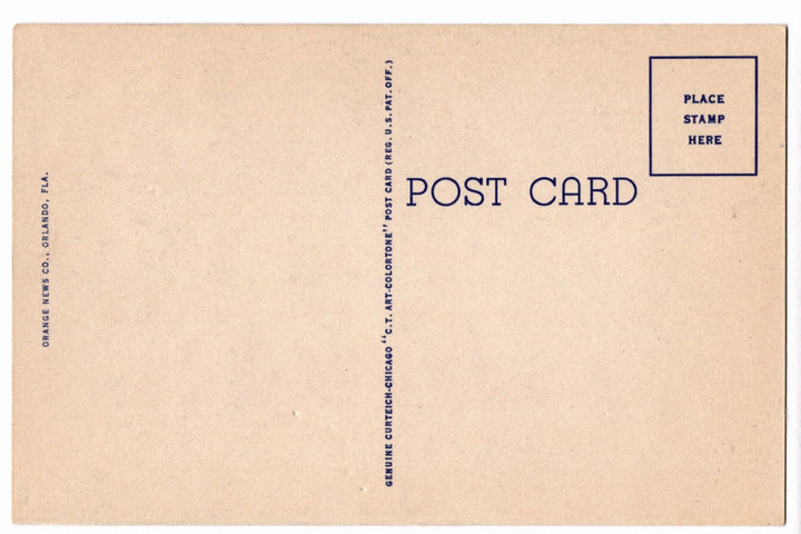 1940 Downtown Orlando Florida Vintage Postcard