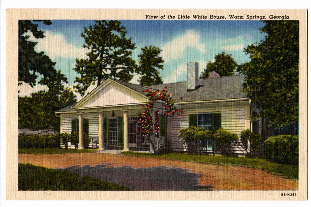  Little White House Warm Springs Georgia Vintage Postcard.