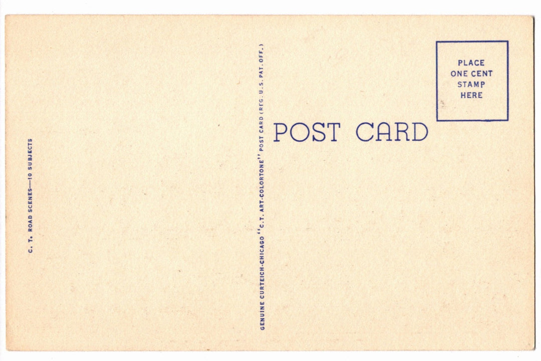 1947 Lebanon Indiana Scenic Roadway Vintage Postcard