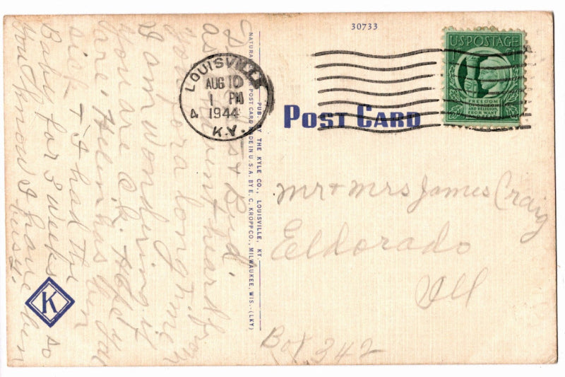 Back of postcard.