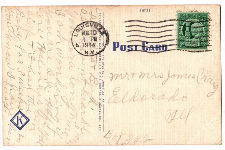 Back of postcard.