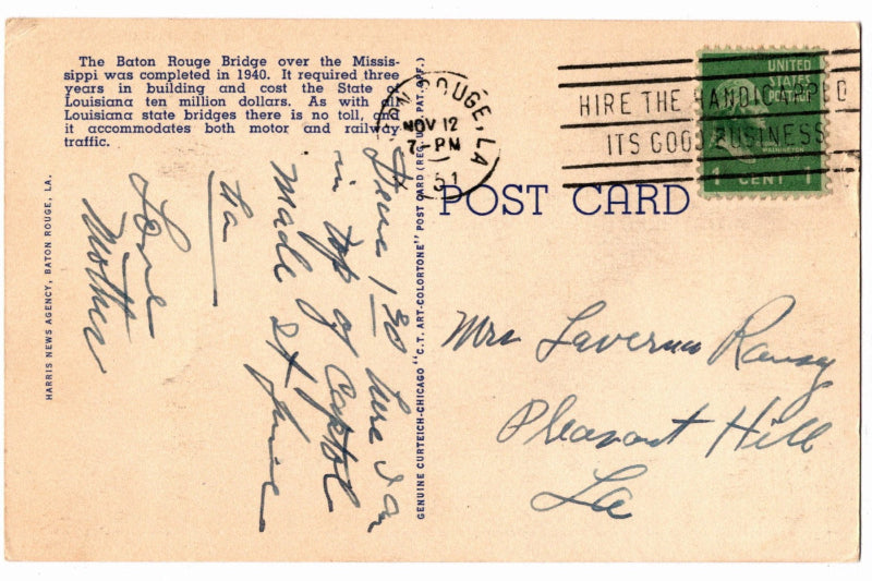 Back of postcard.