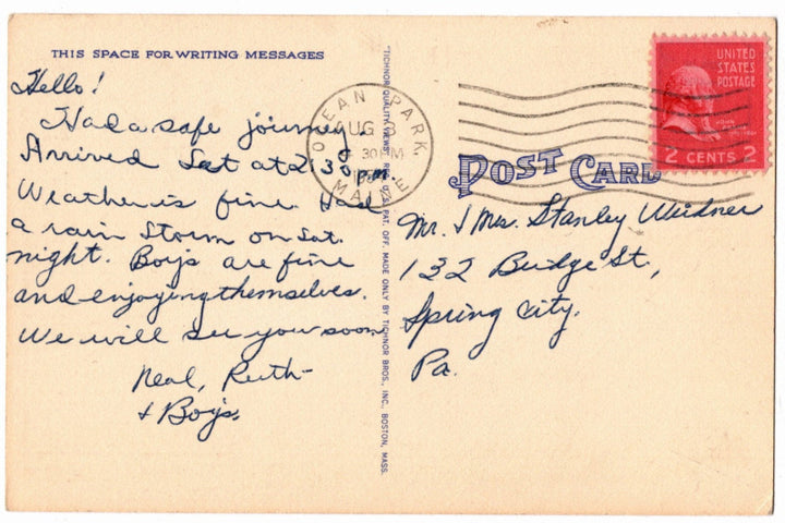 Back of postcard.