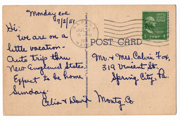 1939 Greetings Montage ME Postcard