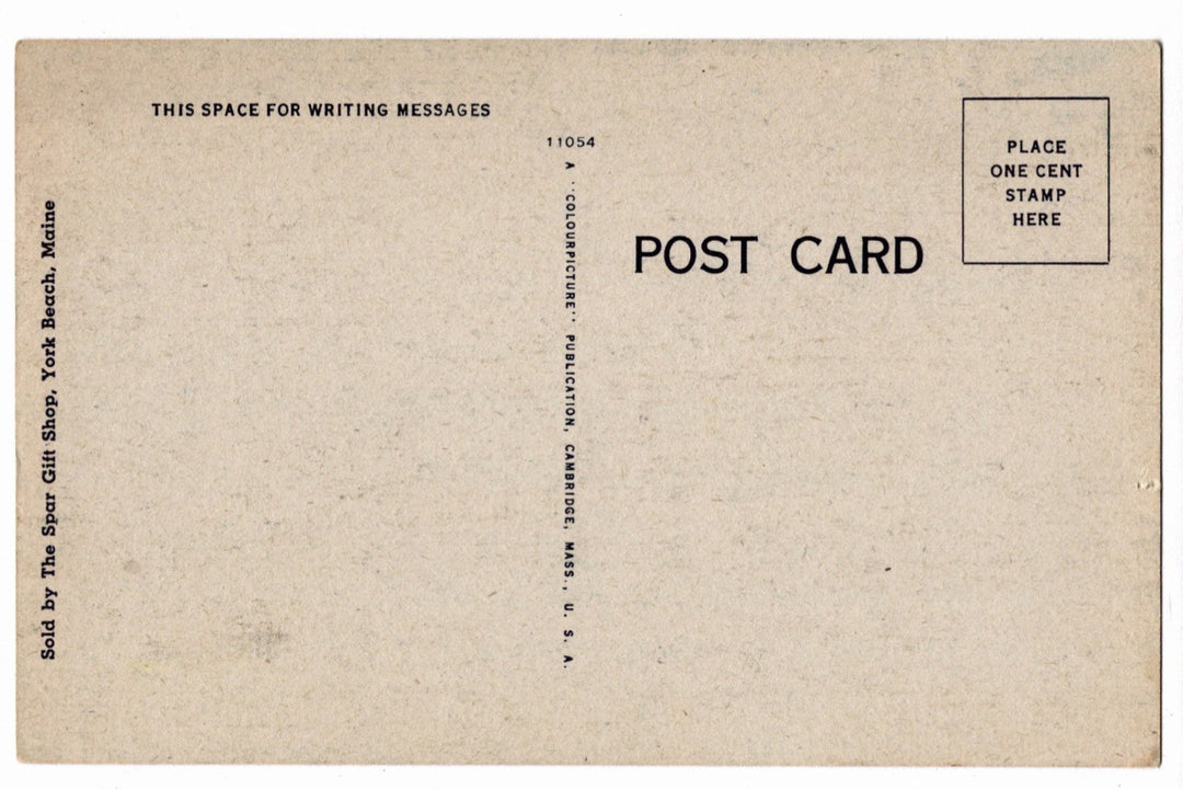 1941 York Maine Coastline Vintage Postcard, Bald Head Cliff