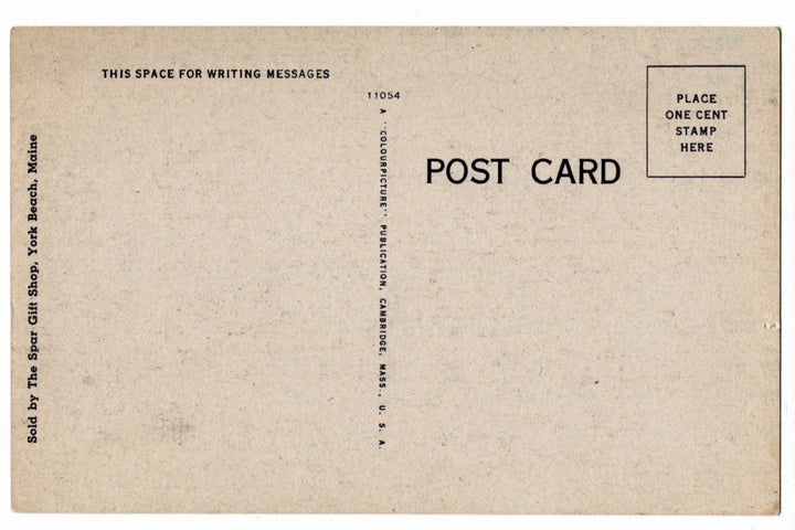 1941 York Maine Coastline Vintage Postcard, Bald Head Cliff