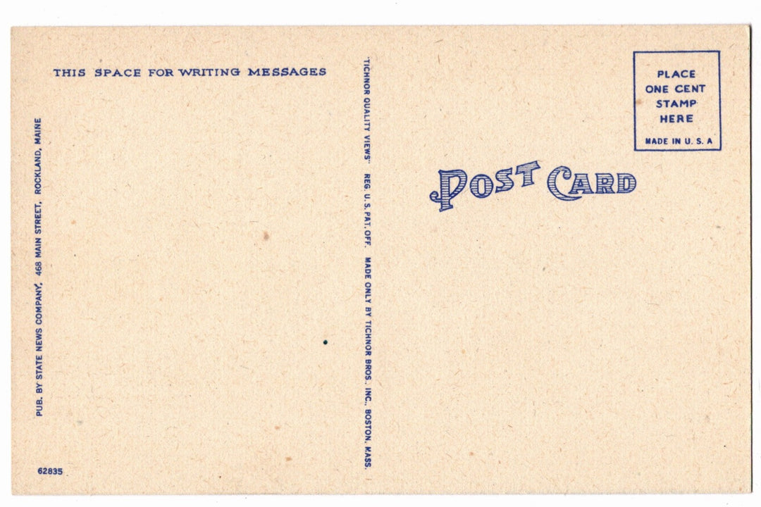 1937 Owl's Head Light Penobscot Bay Rockland Maine Vintage Postcard