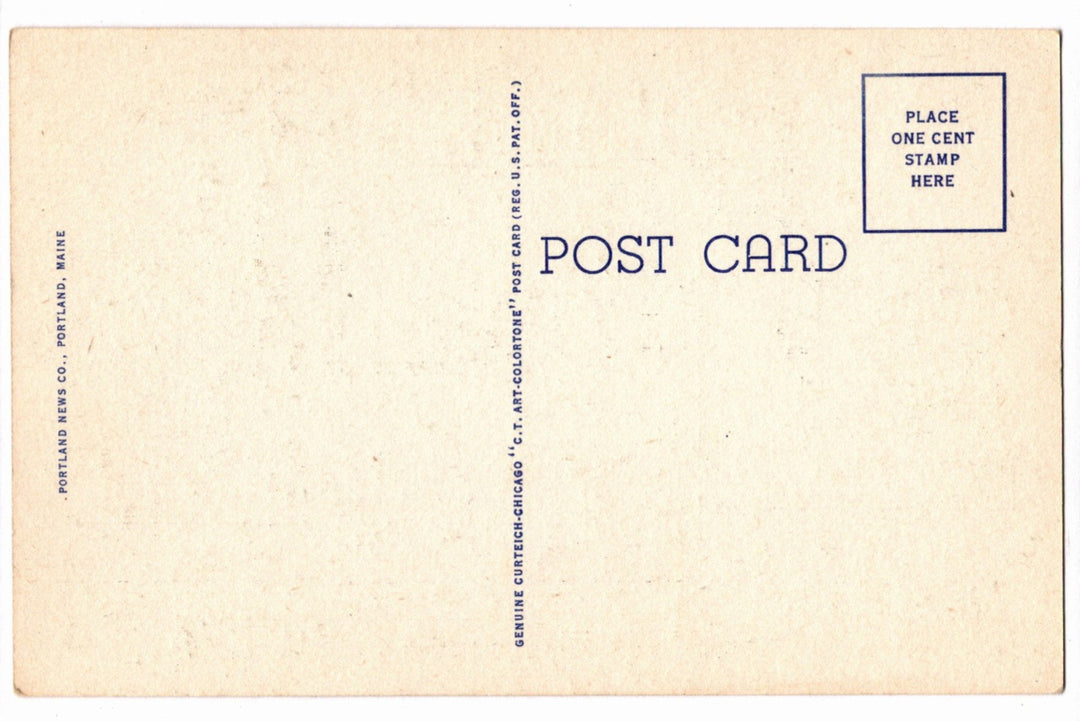 1934 Birthplace of Poet Longfellow Portland Maine Vintage Postcard