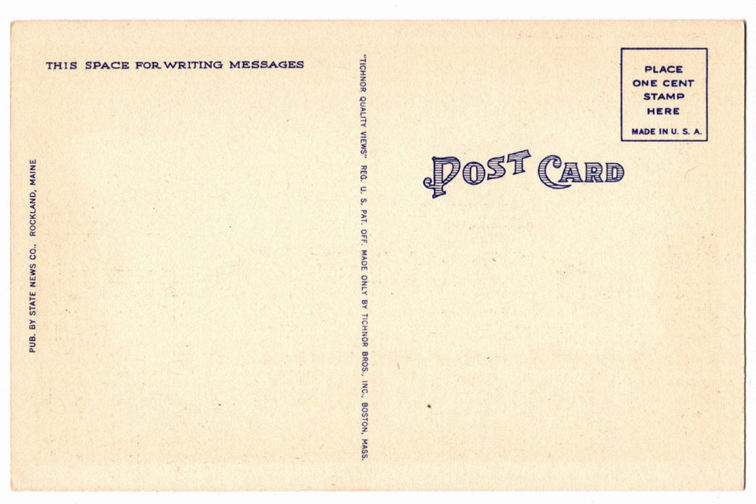 1936 Samoset Hotel Rockland Maine Vintage Postcard