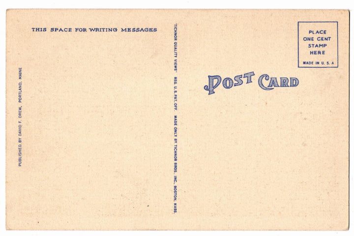 1941 Portland Head Light Portland Maine Vintage Postcard, Lighthouse