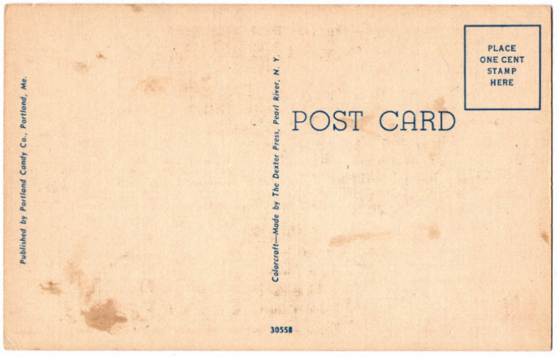 Back of postcard.
