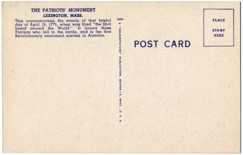 Back of postcard.