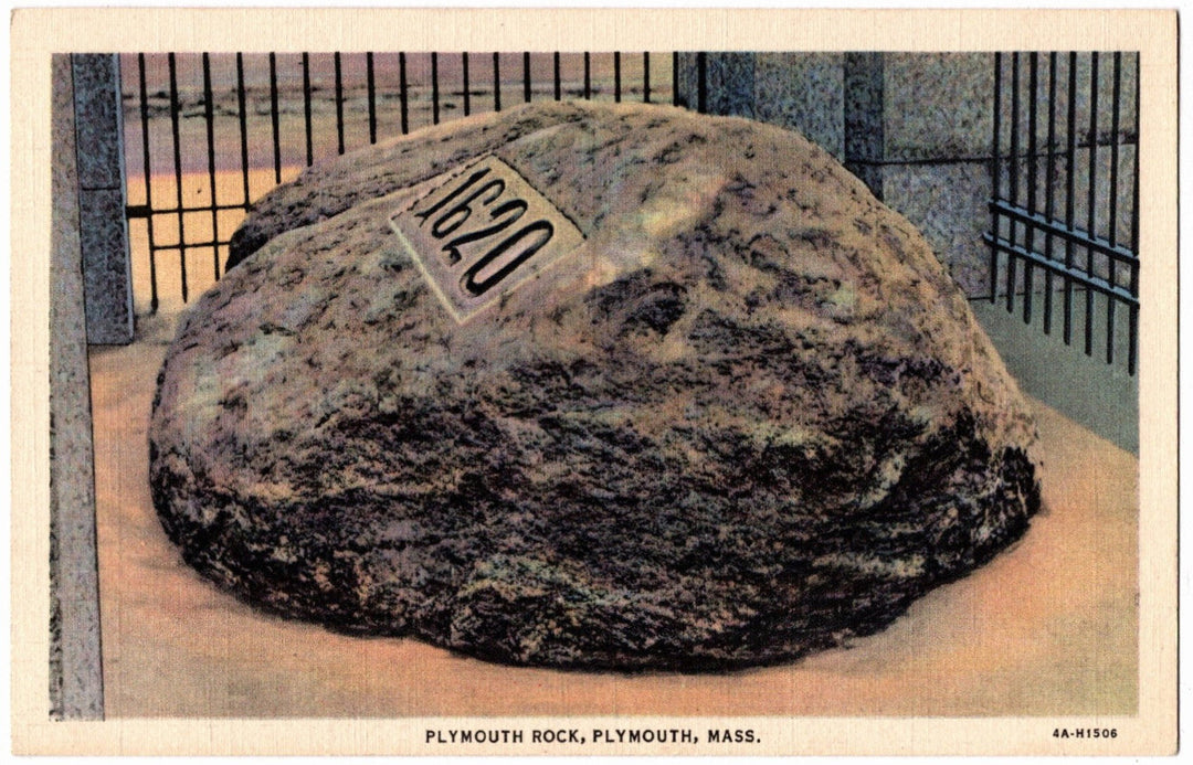 1934 Plymouth Rock Plymouth MA Postcard.