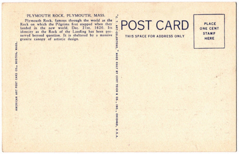Back of postcard.