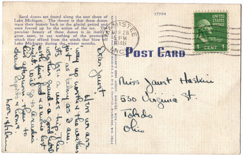 Back of postcard.