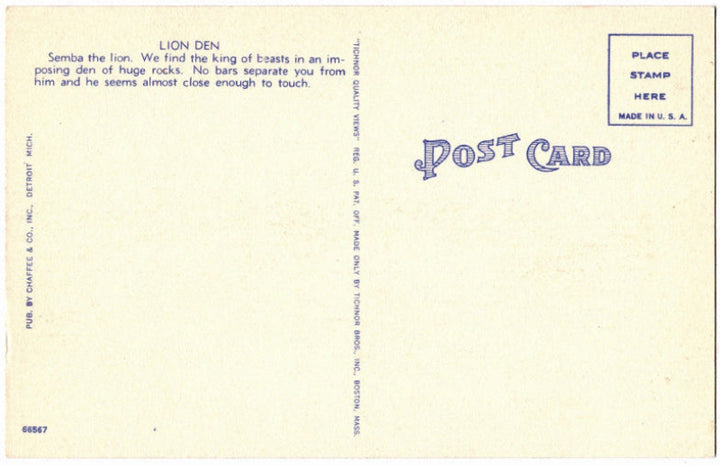 Back of postcard.