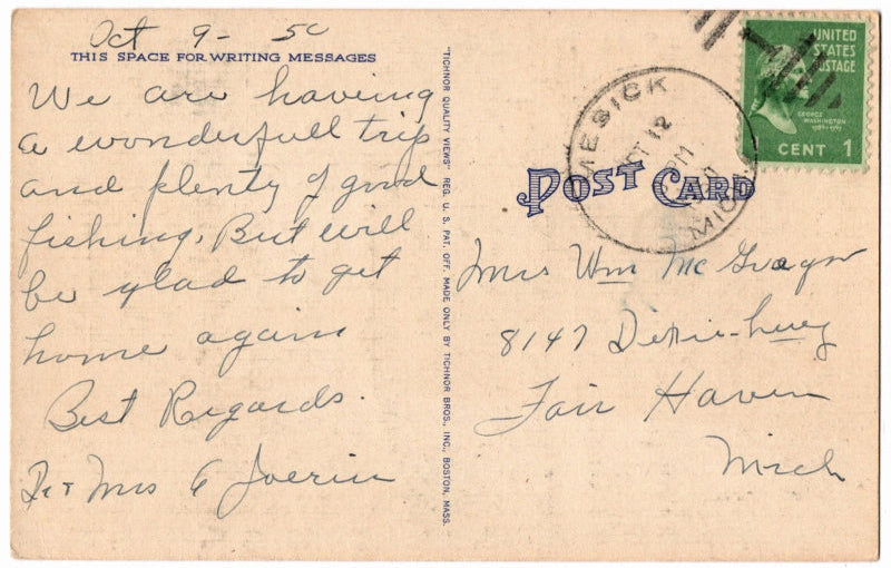 Back of postcard.