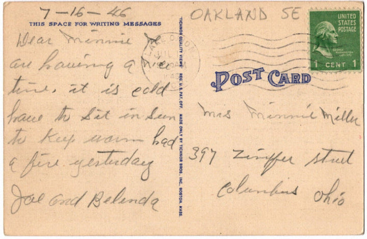 Back of postcard.