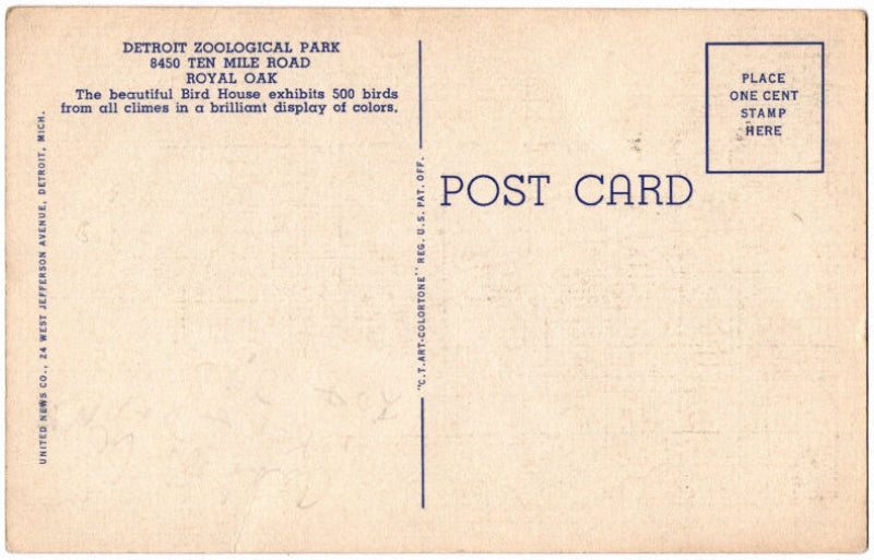 Back of postcard.