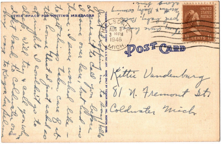Back of postcard.
