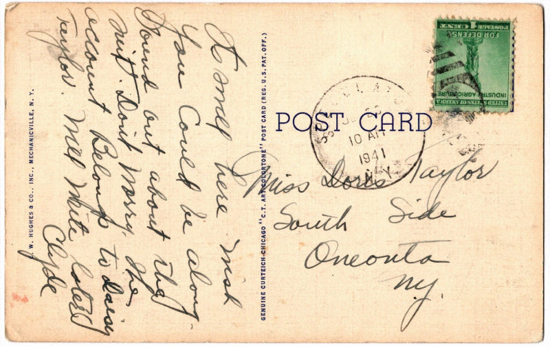 Back of postcard.