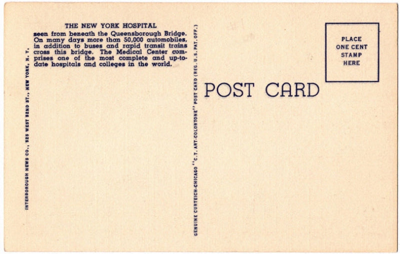 Back of postcard.