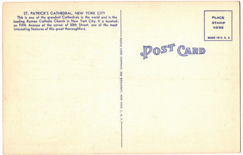 Back of postcard.