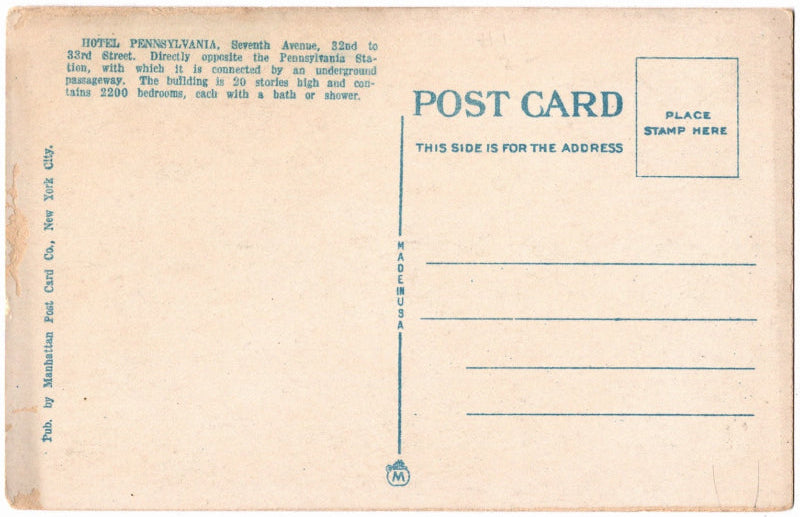 Back of postcard.