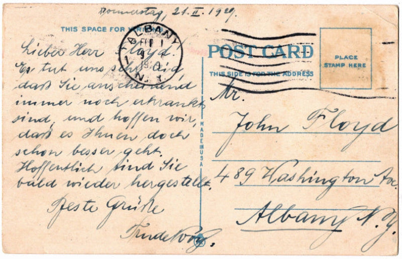 Back of postcard.
