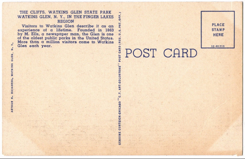 Back of postcard.