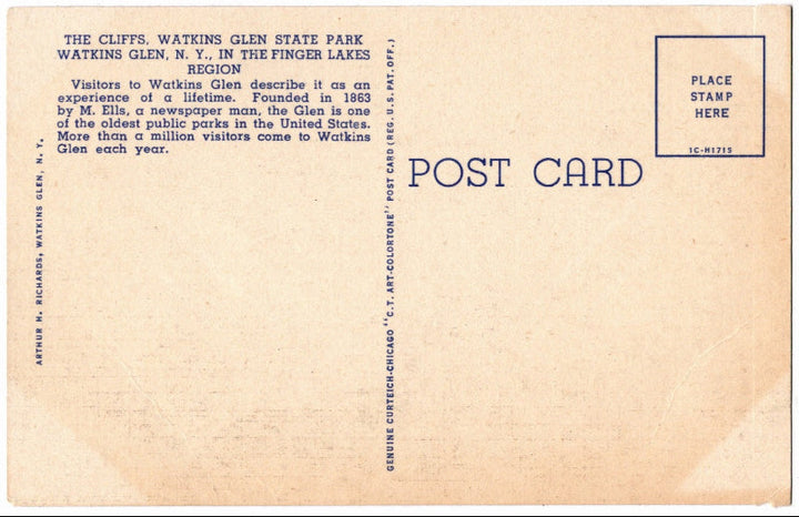 Back of postcard.