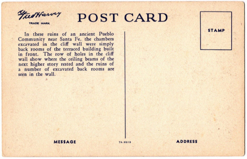 Back of postcard.