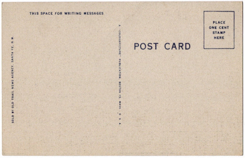 Back of postcard.