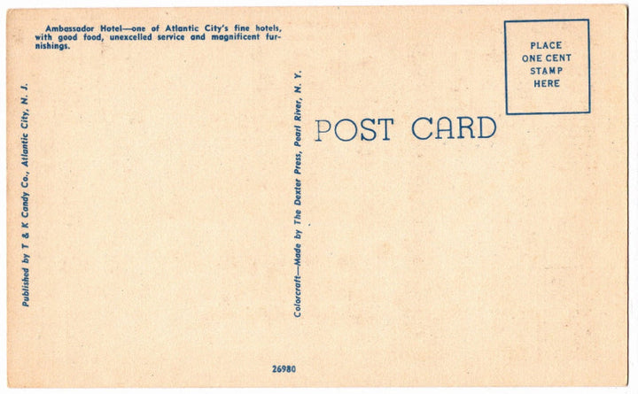 Back of postcard.