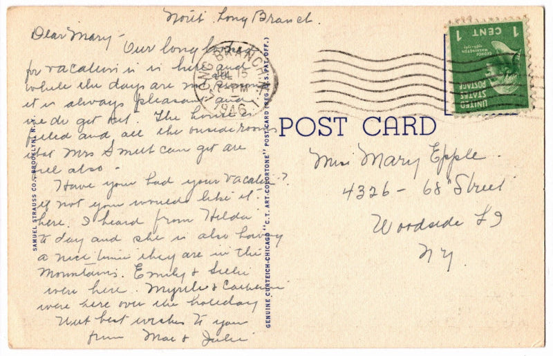 Back of postcard.