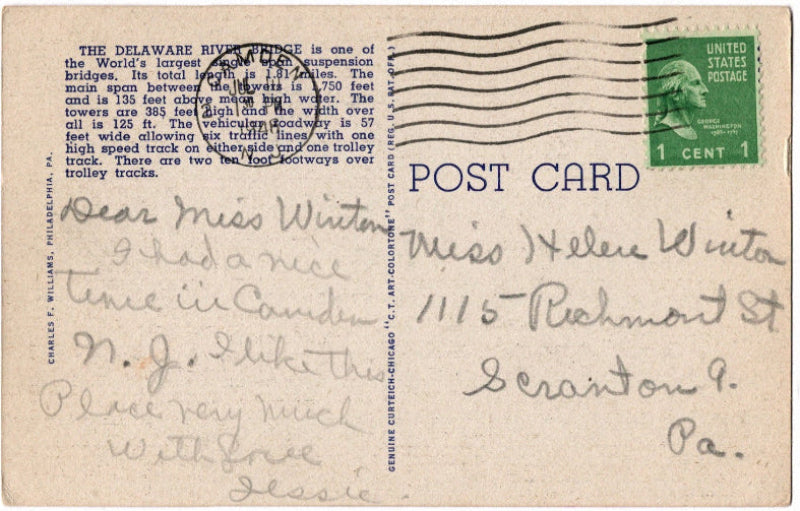 Back of postcard.