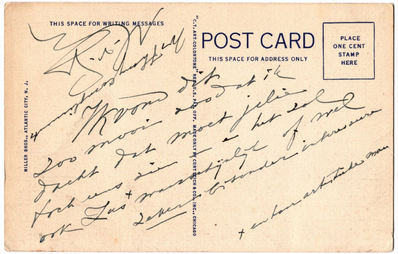 Back of postcard.