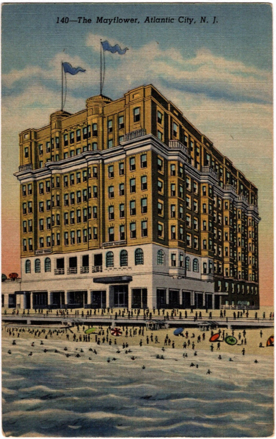 1946 The Mayflower Hotel Atlantic City NJ Vintage Postcard.