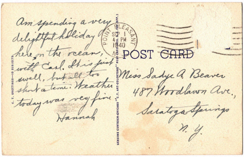 Back of postcard.
