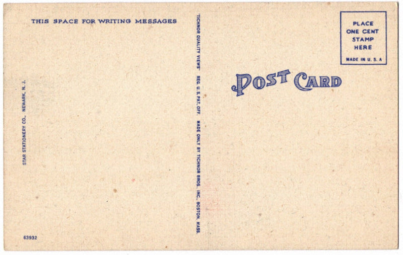 Back of postcard.