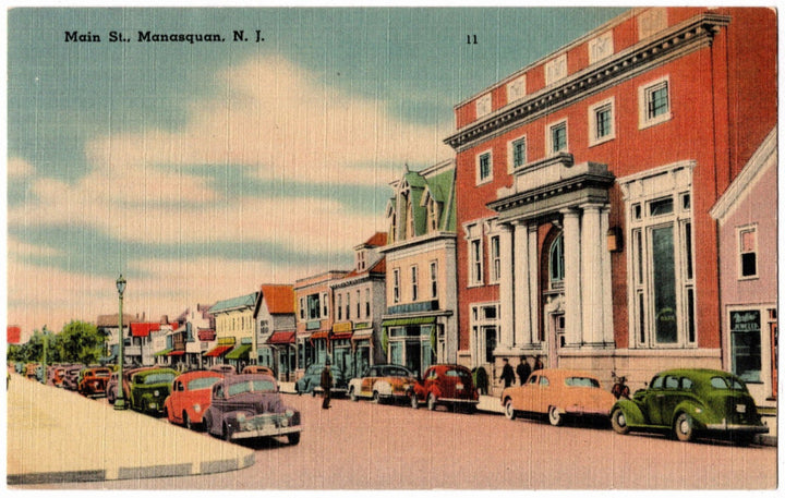 1948 Main Street Manasquan NJ Postcard.