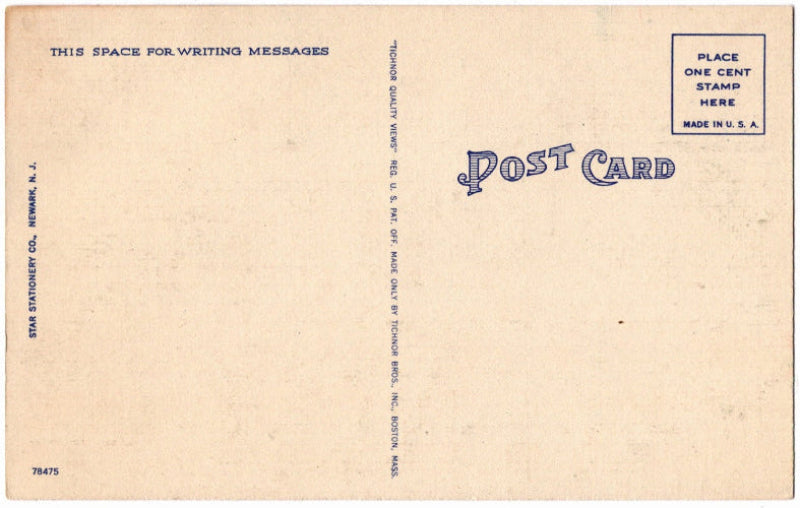 Back of postcard.
