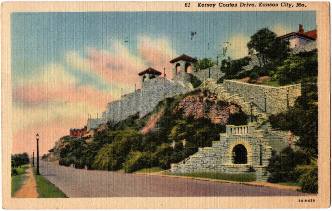 1938 Kersey Coates Drive Kansas City MO Postcard.