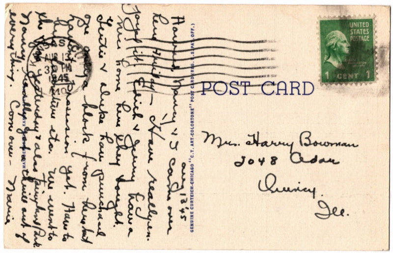 Back of postcard.
