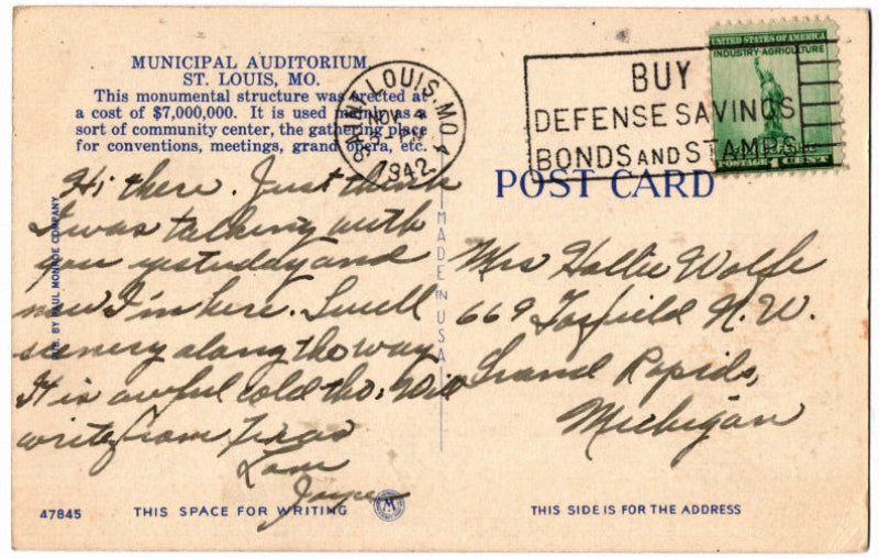 Back of postcard.