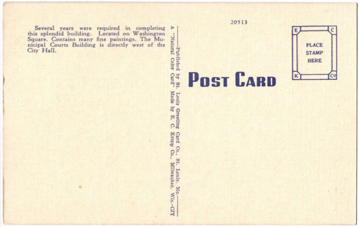 Back of postcard.