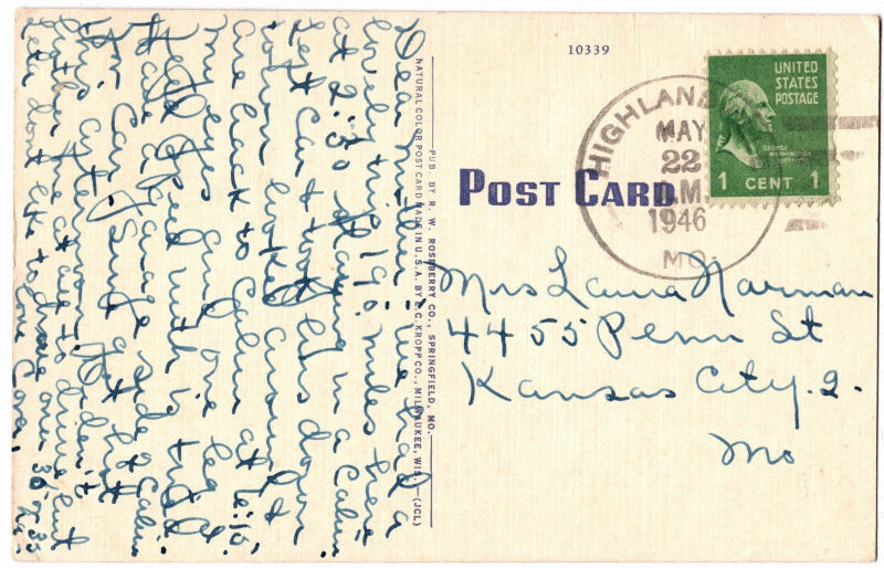 Back of postcard.